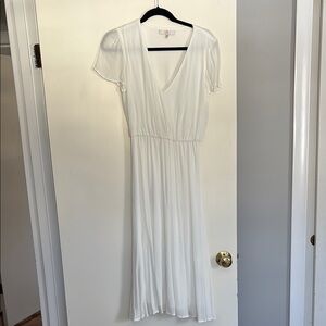 WAYF White Pleated Dress